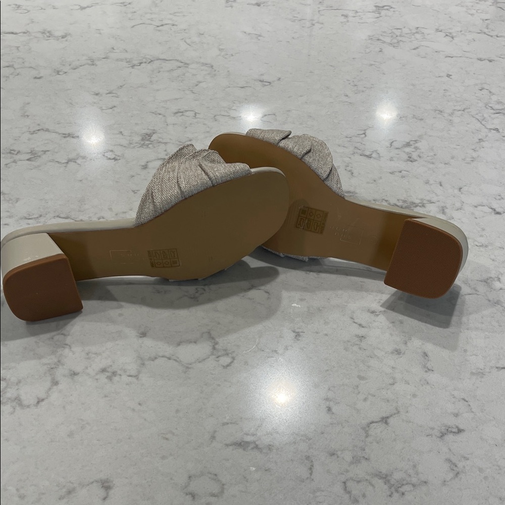 ShuShop Light Tan Ruffle Block Heels - Picture 4 of 4